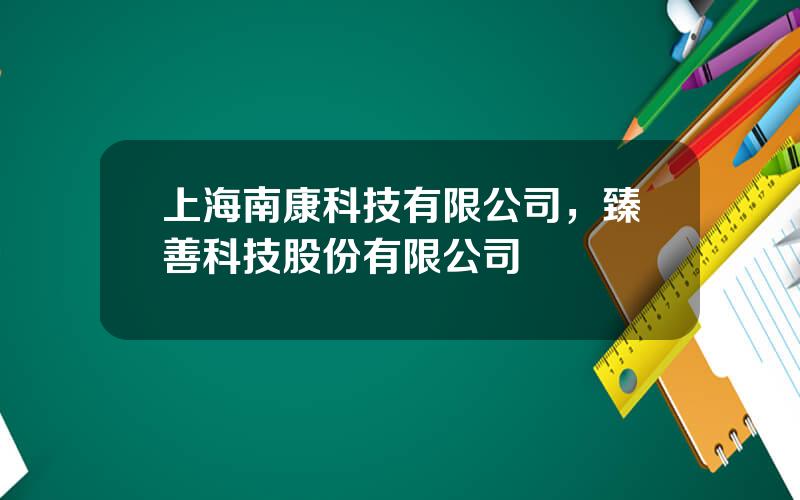 上海南康科技有限公司，臻善科技股份有限公司