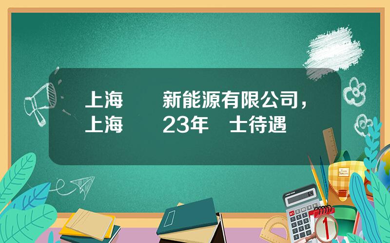 上海國軒新能源有限公司，上海國軒23年碩士待遇
