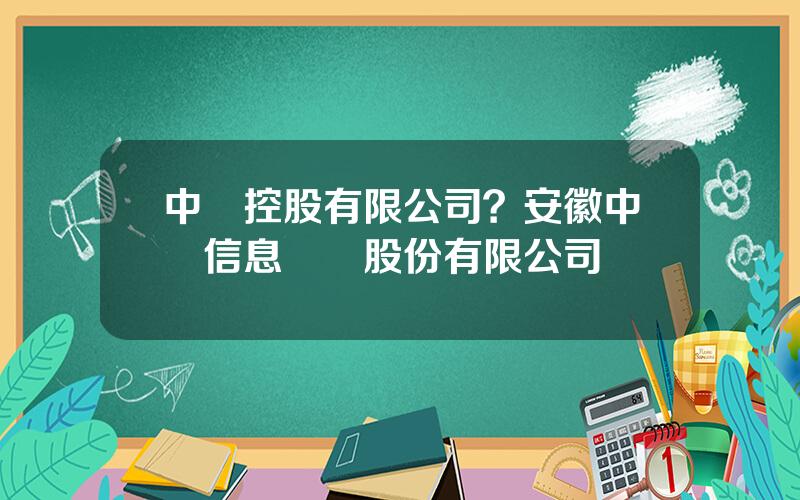 中凱控股有限公司？安徽中凱信息産業股份有限公司