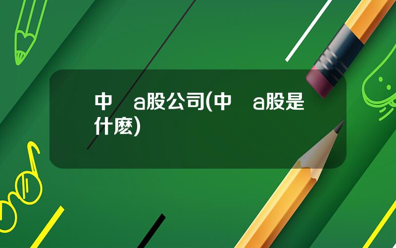 中國a股公司(中國a股是什麽)