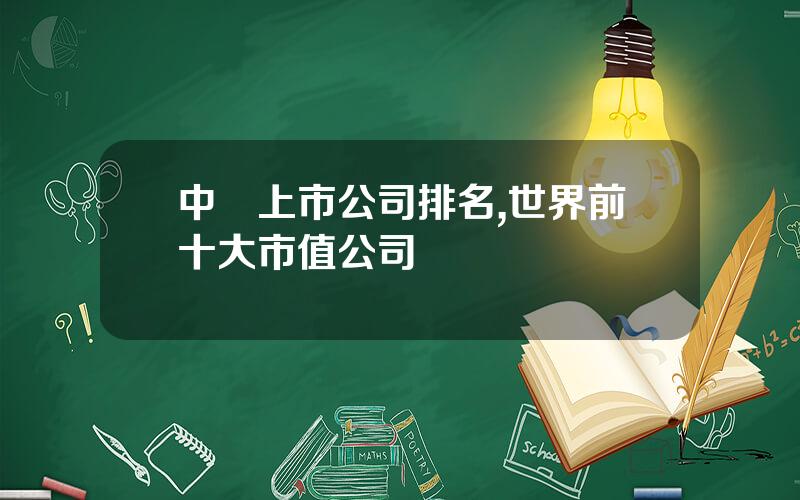 中國上市公司排名,世界前十大市值公司