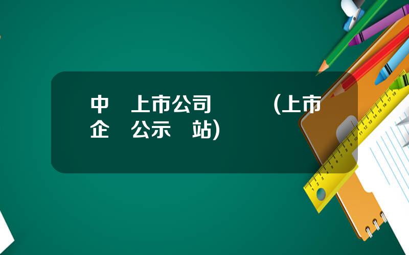 中國上市公司資訊網(上市企業公示網站)