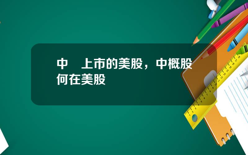中國上市的美股，中概股爲何在美股