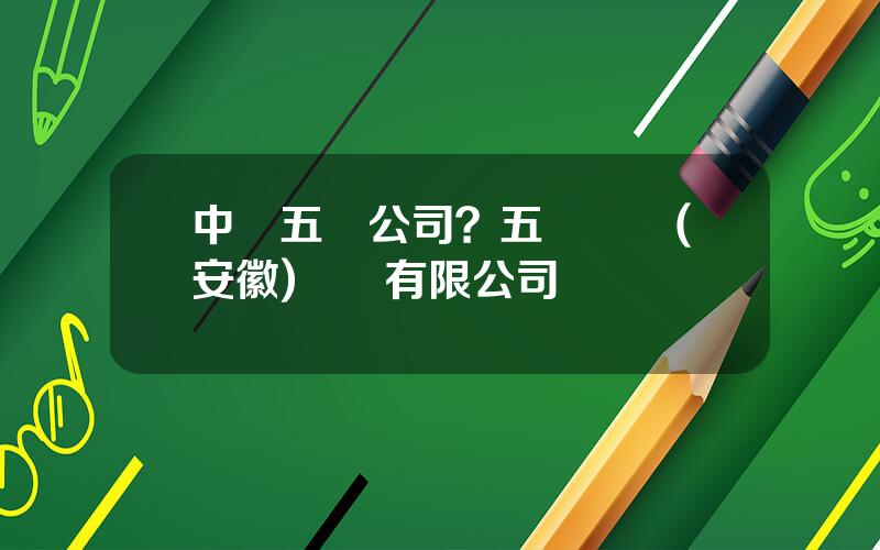中國五鑛公司？五鑛鑛業(安徽)開發有限公司