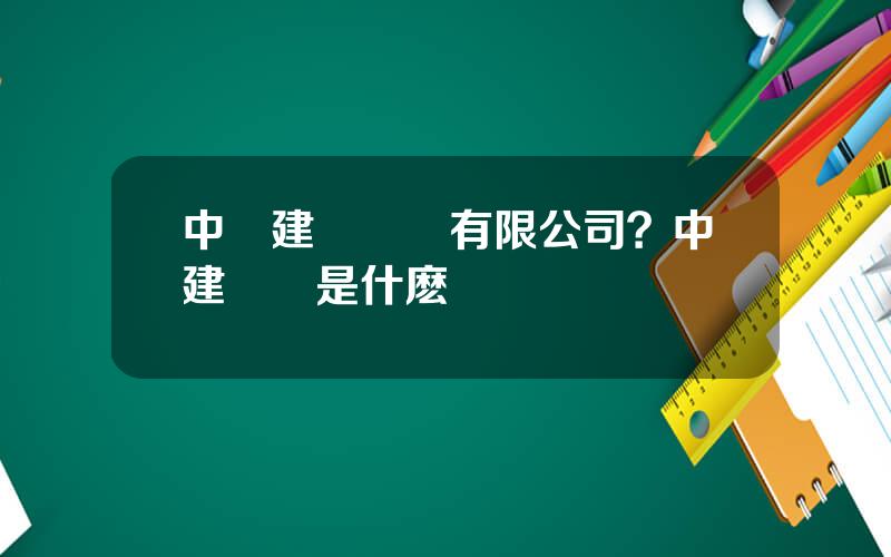 中國建築國際有限公司？中建國際是什麽級別