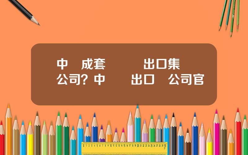 中國成套設備進出口集團縂公司？中國進出口縂公司官網