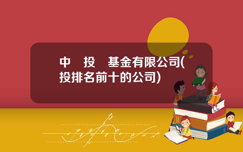 中國投資基金有限公司(風投排名前十的公司)