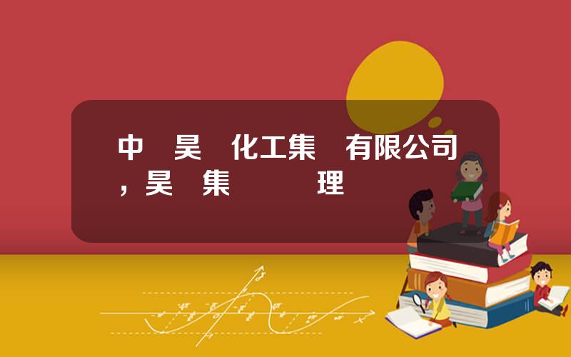 中國昊華化工集團有限公司，昊華集團縂經理