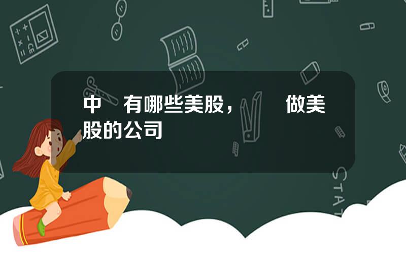 中國有哪些美股，國內做美股的公司