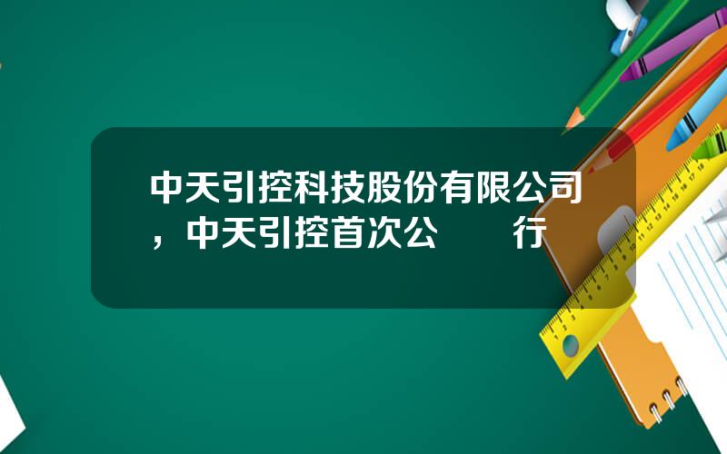 中天引控科技股份有限公司，中天引控首次公開發行