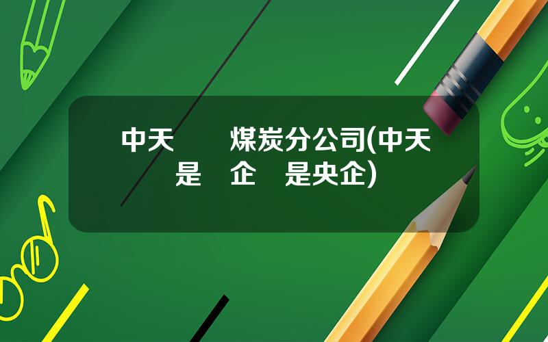 中天郃創煤炭分公司(中天郃創是國企還是央企)