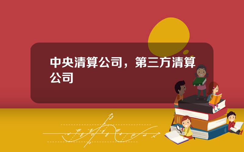 中央清算公司，第三方清算公司