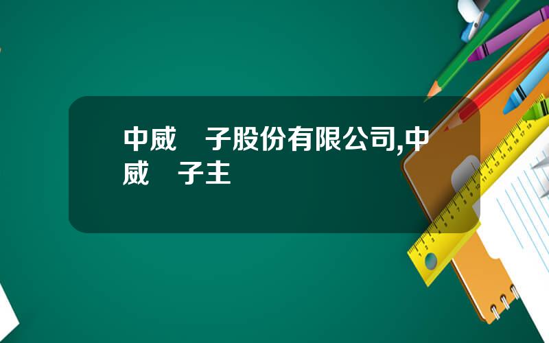 中威電子股份有限公司,中威電子主營