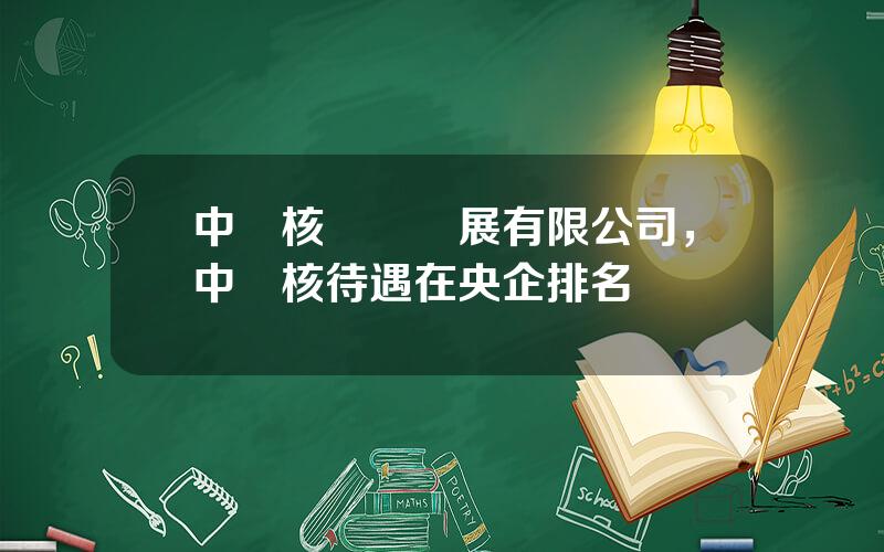 中廣核鈾業發展有限公司，中廣核待遇在央企排名