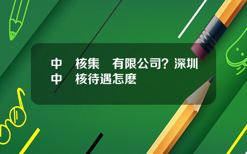 中廣核集團有限公司？深圳中廣核待遇怎麽樣