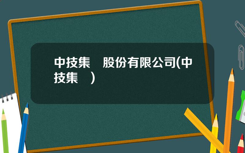 中技集團股份有限公司(中技集團)