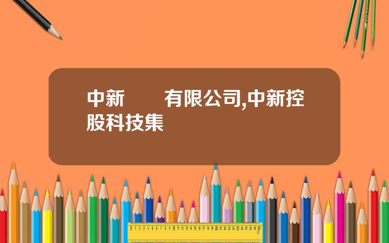 中新實業有限公司,中新控股科技集團
