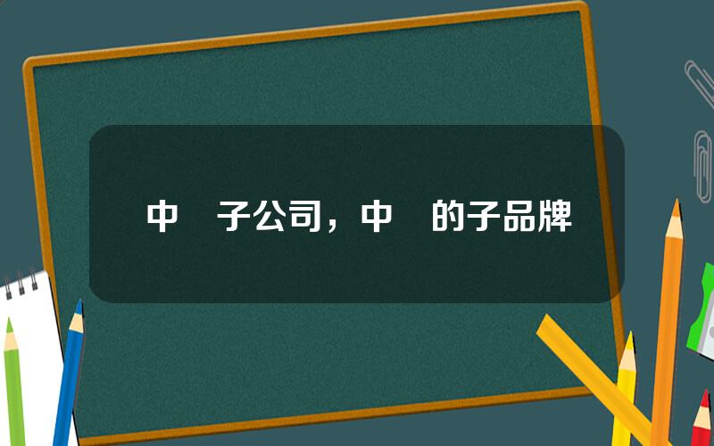 中興子公司，中興的子品牌