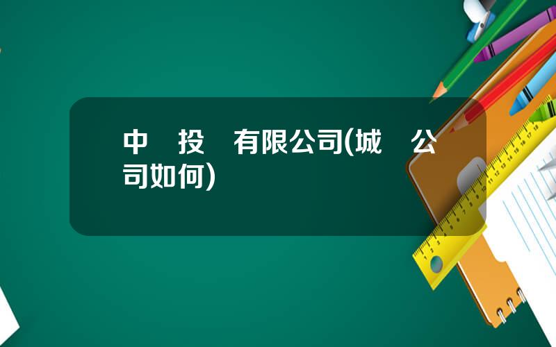 中設投資有限公司(城設公司如何)