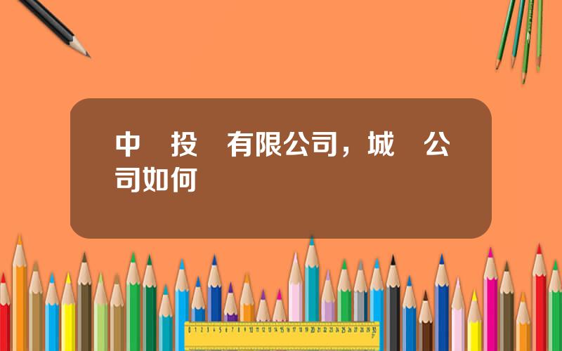 中設投資有限公司，城設公司如何