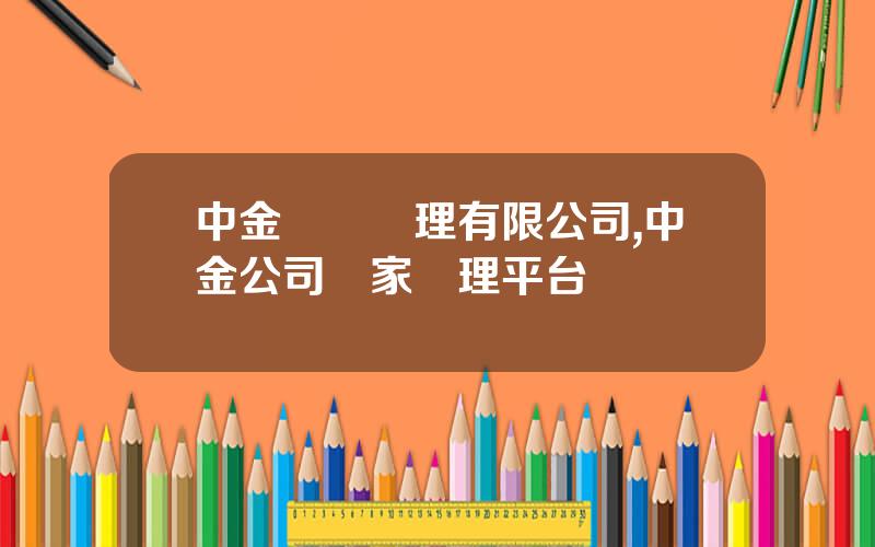 中金資産琯理有限公司,中金公司國家琯理平台