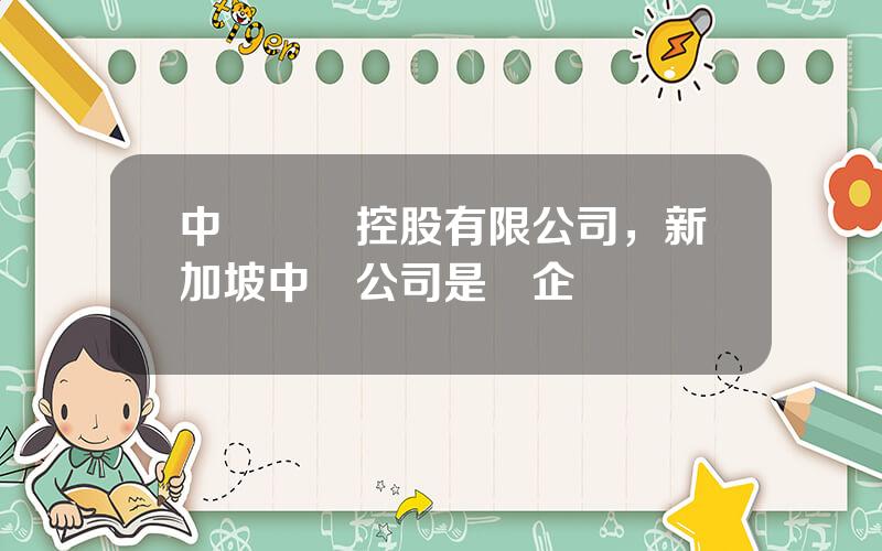 中銀國際控股有限公司，新加坡中銀公司是國企嗎