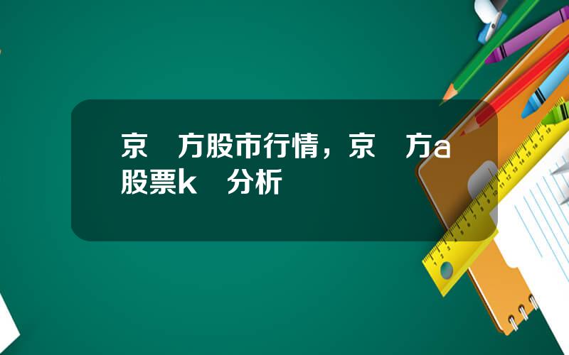 京東方股市行情，京東方a股票k線分析