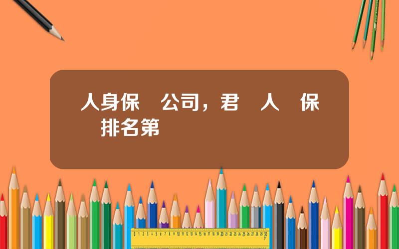 人身保險公司，君龍人壽保險排名第幾