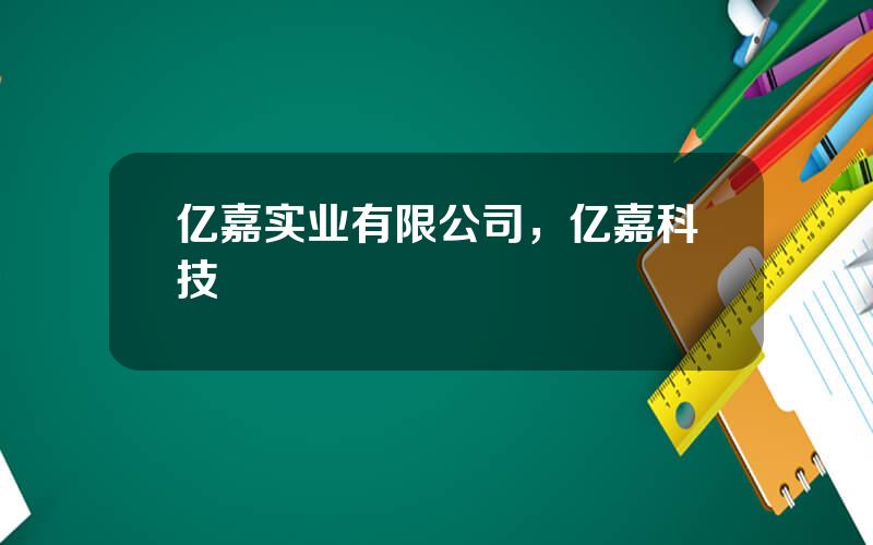 亿嘉实业有限公司，亿嘉科技