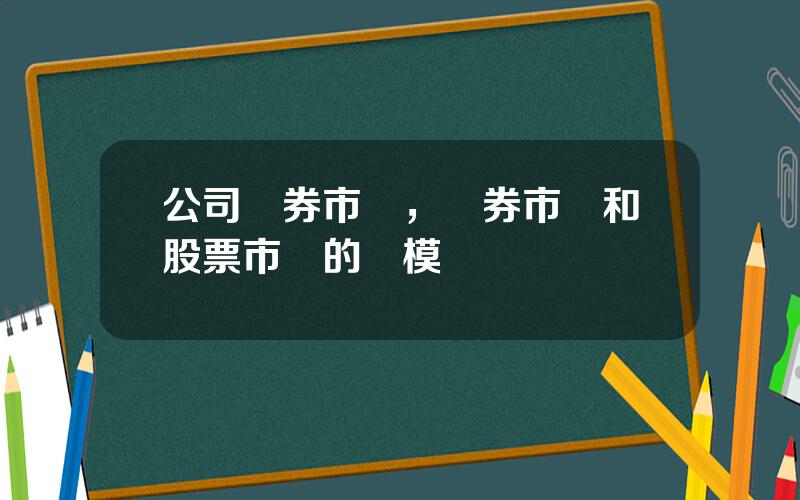 公司債券市場，債券市場和股票市場的槼模