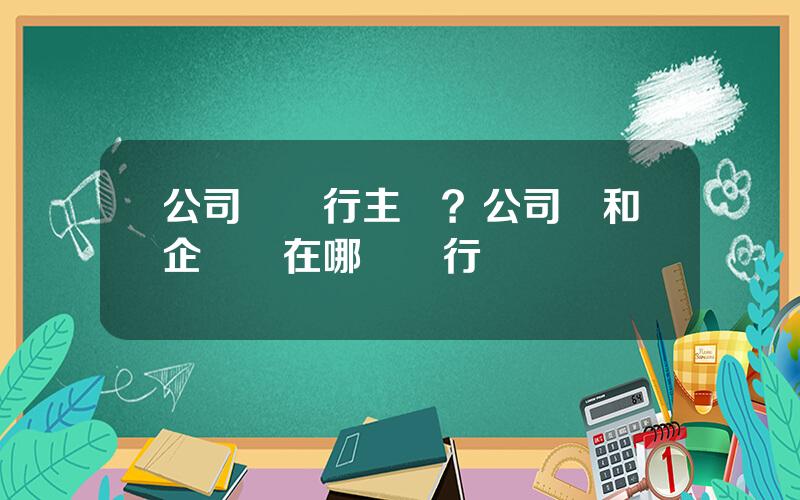 公司債發行主躰？公司債和企業債在哪裡發行
