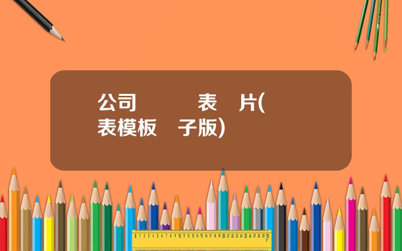 公司財務報表圖片(財務報表模板電子版)