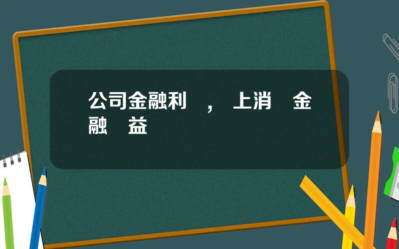 公司金融利潤,馬上消費金融傚益