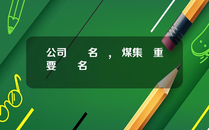 公司領導名單,陝煤集團重要領導名單