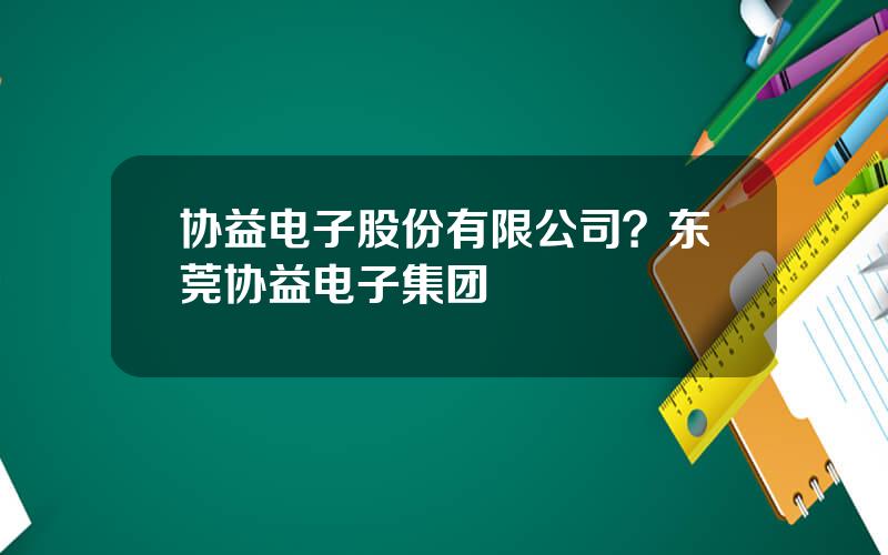 协益电子股份有限公司？东莞协益电子集团