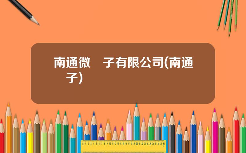 南通微電子有限公司(南通電子)