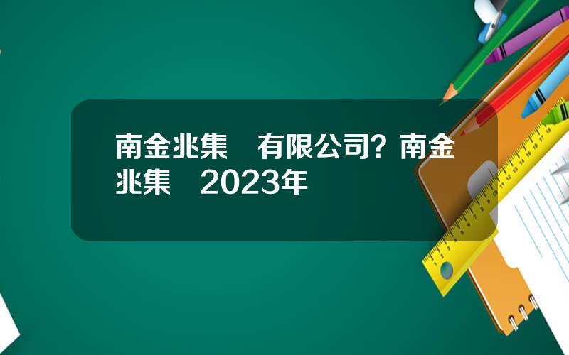南金兆集團有限公司？南金兆集團2023年