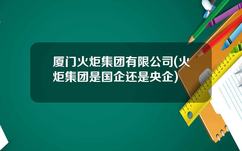 厦门火炬集团有限公司(火炬集团是国企还是央企)