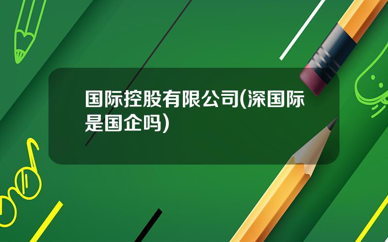 国际控股有限公司(深国际是国企吗)
