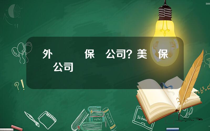 外資財産保險公司？美資保險公司