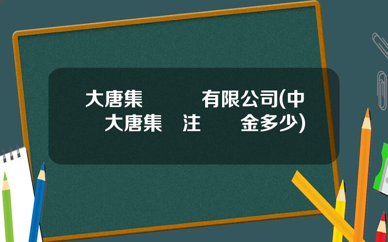 大唐集團財務有限公司(中國大唐集團注冊資金多少)
