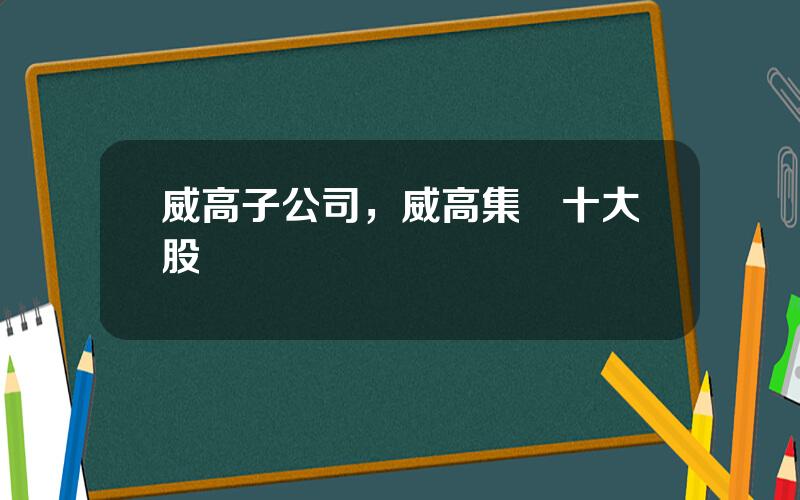 威高子公司，威高集團十大股東