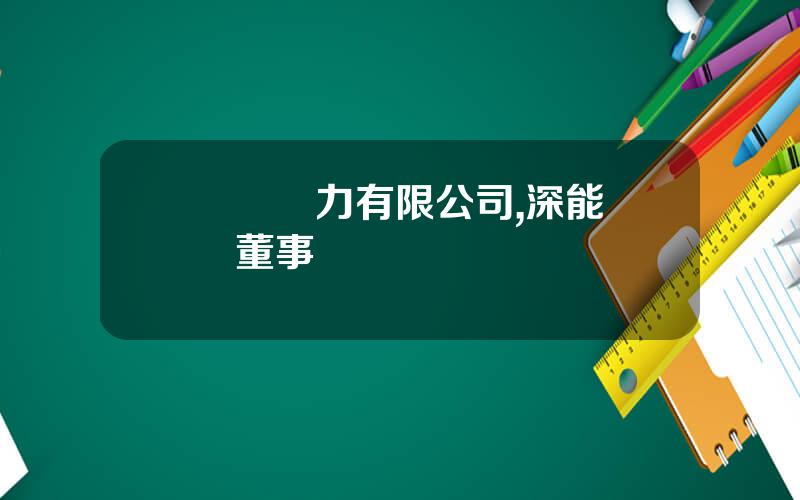媽灣電力有限公司,深能媽灣董事長