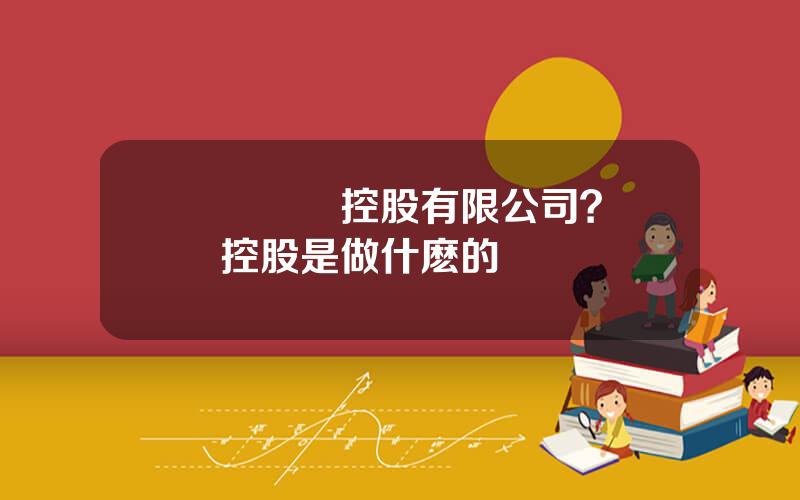 廈門國貿控股有限公司？國貿控股是做什麽的