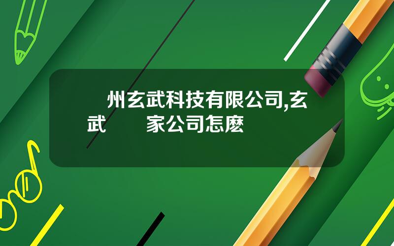 廣州玄武科技有限公司,玄武雲這家公司怎麽樣