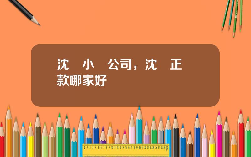 沈陽小貸公司，沈陽正槼貸款哪家好