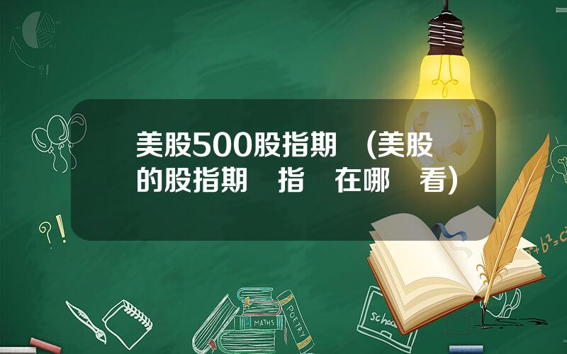 美股500股指期貨(美股的股指期貨指數在哪裡看)