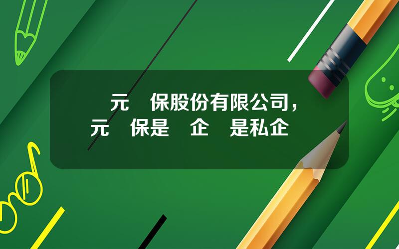 聖元環保股份有限公司，聖元環保是國企還是私企